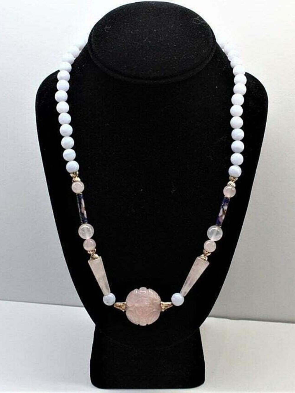 Vintage Pink Quartz Necklace